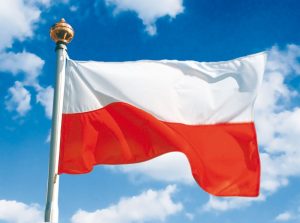 Zdjęcie przedstawia flagę Polski